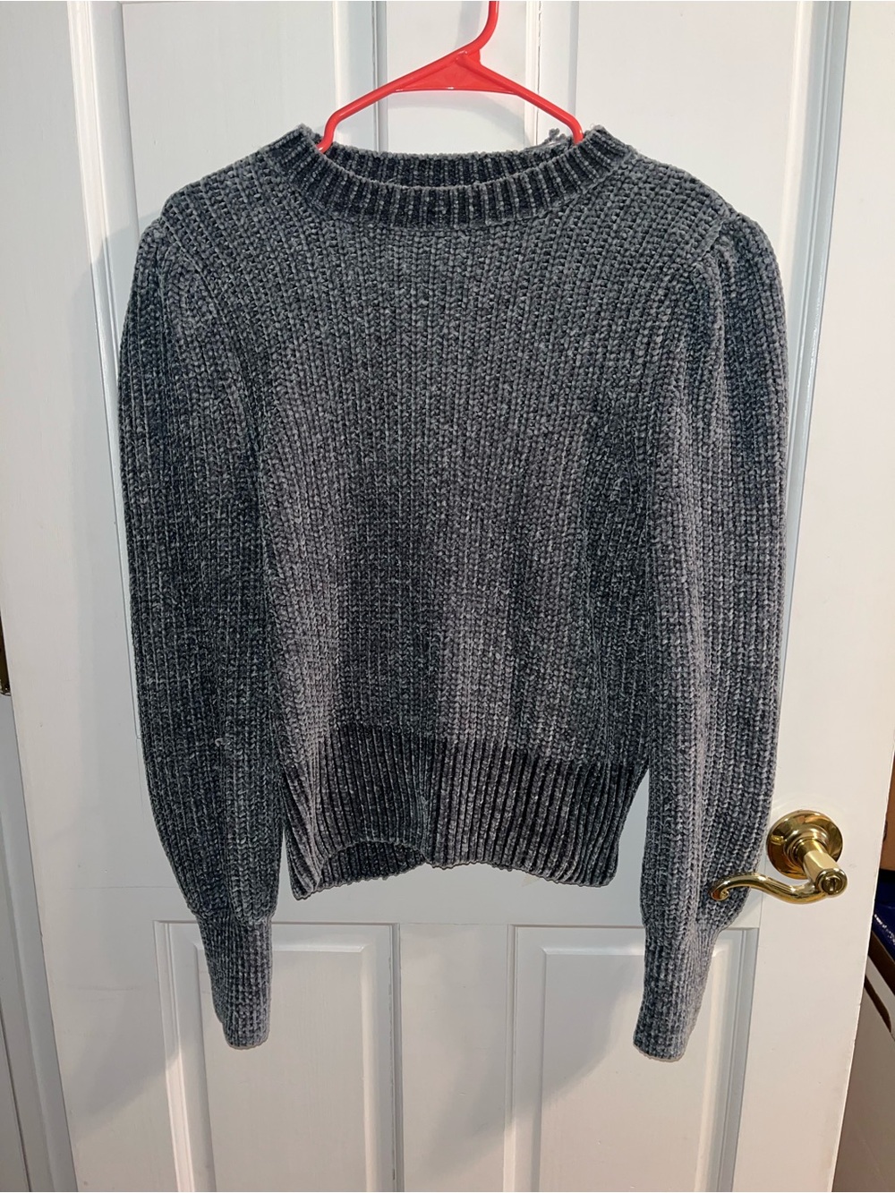 H&M Charcoal Ribbed Crewneck Sweater